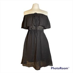 Anthropologie super soft black off shoulder summer dressSize XXS